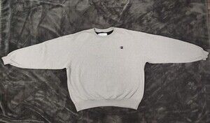 Champion ECO Authentic Gray Fleece Heavyweight Pullover Sweatshirt Men's XL